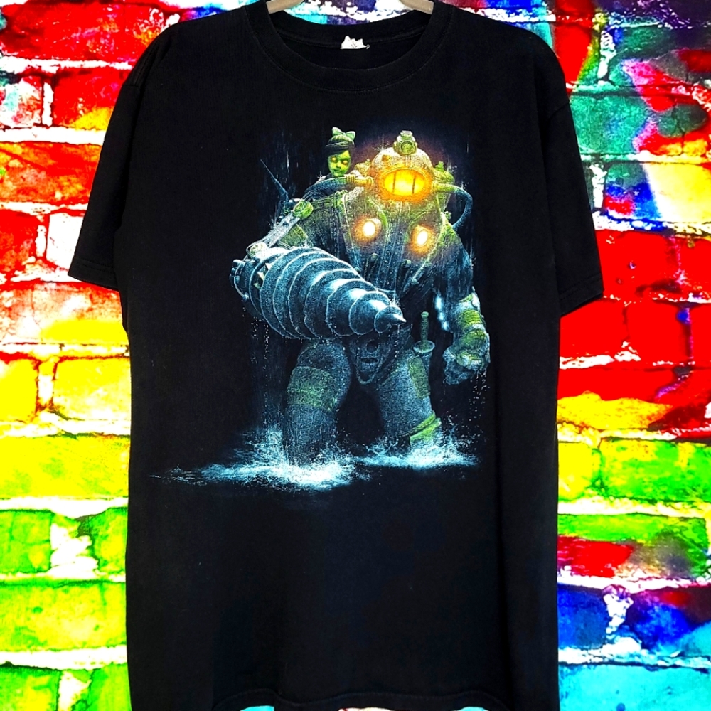 2010 Bioshock 2 Big Daddy Little Sister Tee